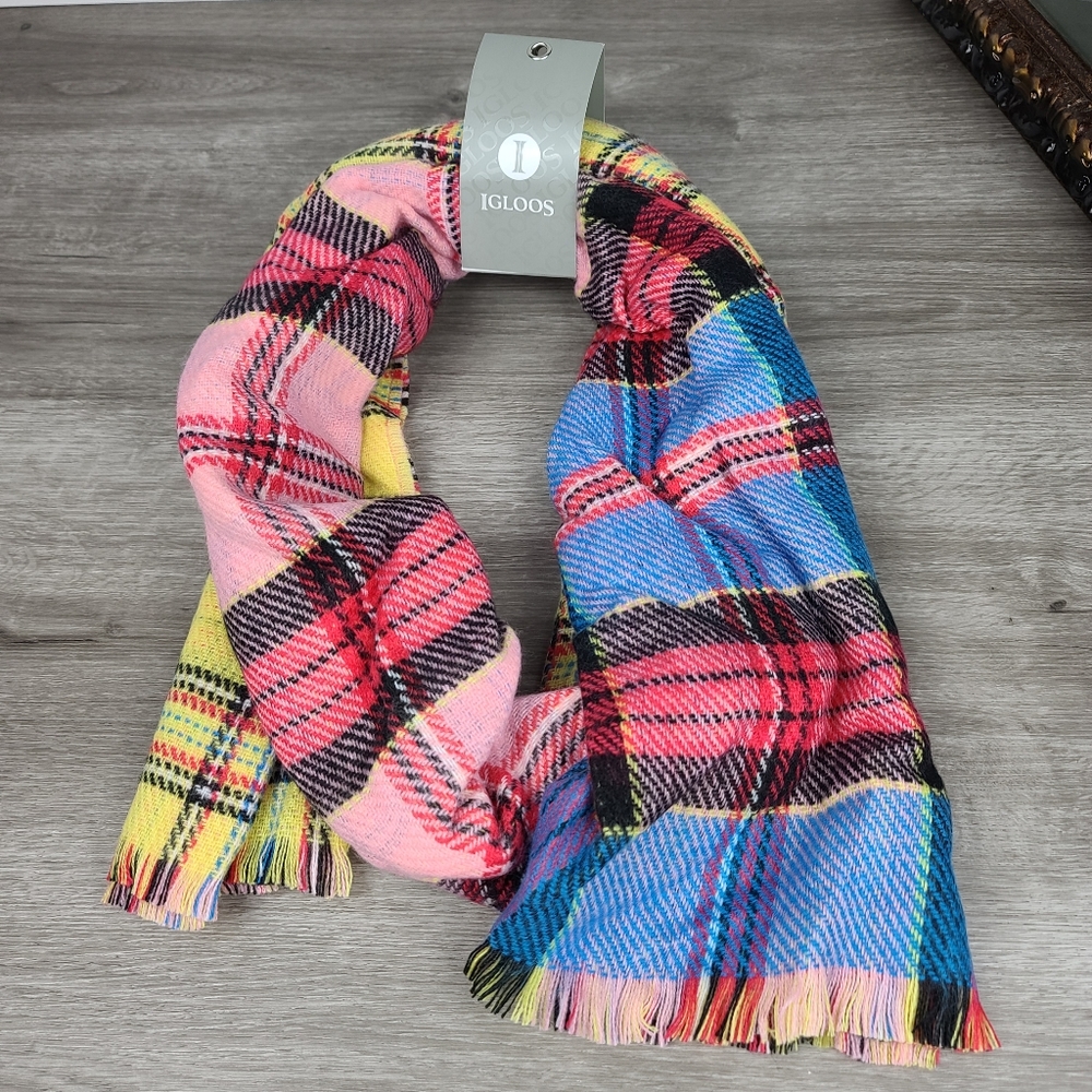 NEW Plaid Scarf with Fringe